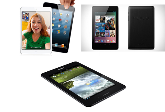 image of ipad mini, Nexus 7 and Asus