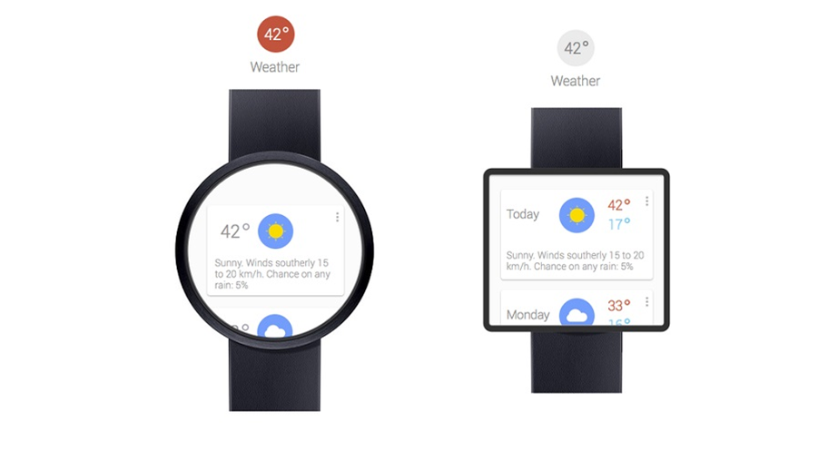 two images of the Google’s smartwatch 