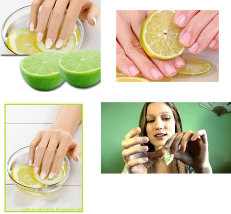 images how to cake about the nails with lemon