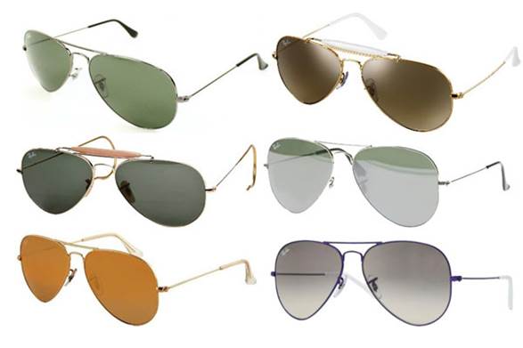 Different models of Ray-ban Sunglasses 