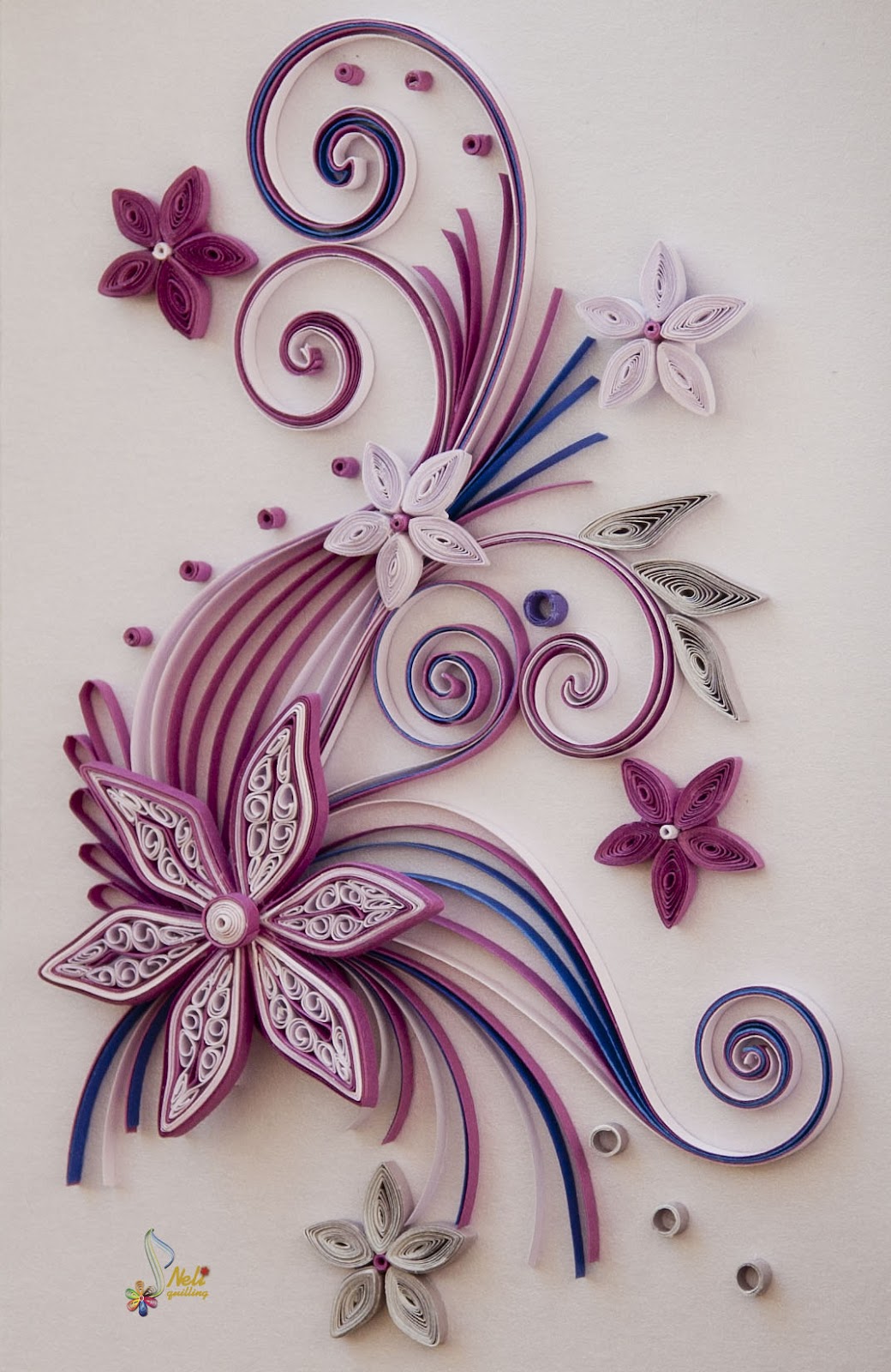 Quilling paper decorations 